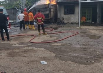 Polisi Selidiki Kebakaran Gudang BBM di Natar, Lampung Selatan