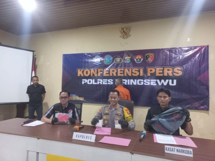 Polres Pringsewu Tangkap Kurir Sabu Asal Aceh dengan Barang Bukti 200 Gram
