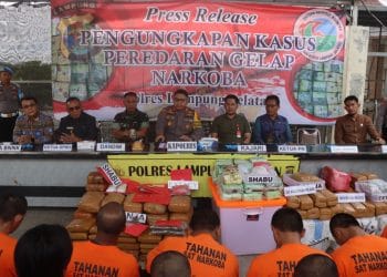 Polres Lampung Selatan Ungkap Kasus Narkotika Rp2,9 Miliar, Musnahkan 39,225 Kg Narkoba