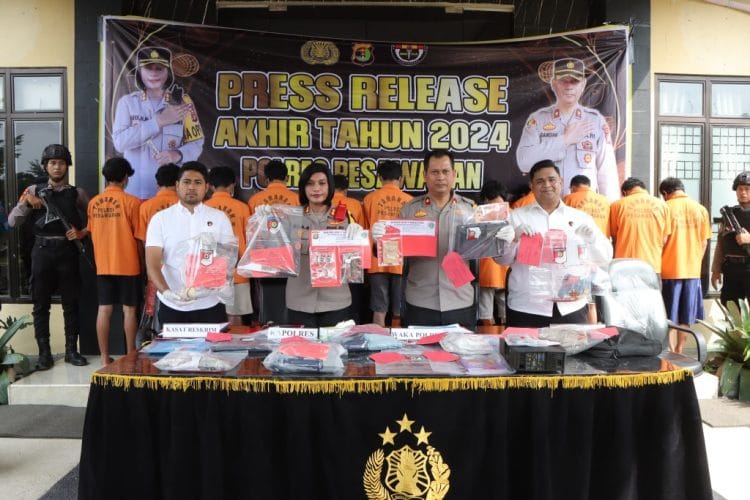 Polres Pesawaran Catatkan Kenaikan Pengungkapan Kasus 23,16% di Tahun 2024