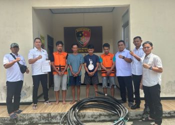 Sindikat Pencuri Kabel Tower Mitratel di Lampung Selatan Dibekuk Polisi