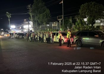 Polres Lampung Barat Gelar Patroli Skala Besar untuk Antisipasi Kejahatan Jalanan