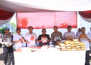 Direktorat Reserse Narkoba Polda Lampung Musnahkan Barang Bukti Narkotika Senilai Rp 10,7 Miliar