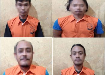 Polsek Jati Agung Tangkap Empat Pelaku Pencurian Ternak