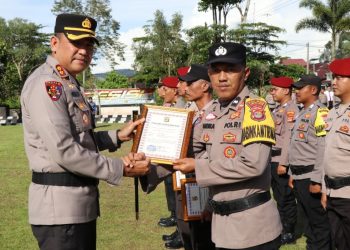 Kapolres Lampung Barat Apresiasi Personil Berprestasi dalam Pengungkapan Kasus Curanmor