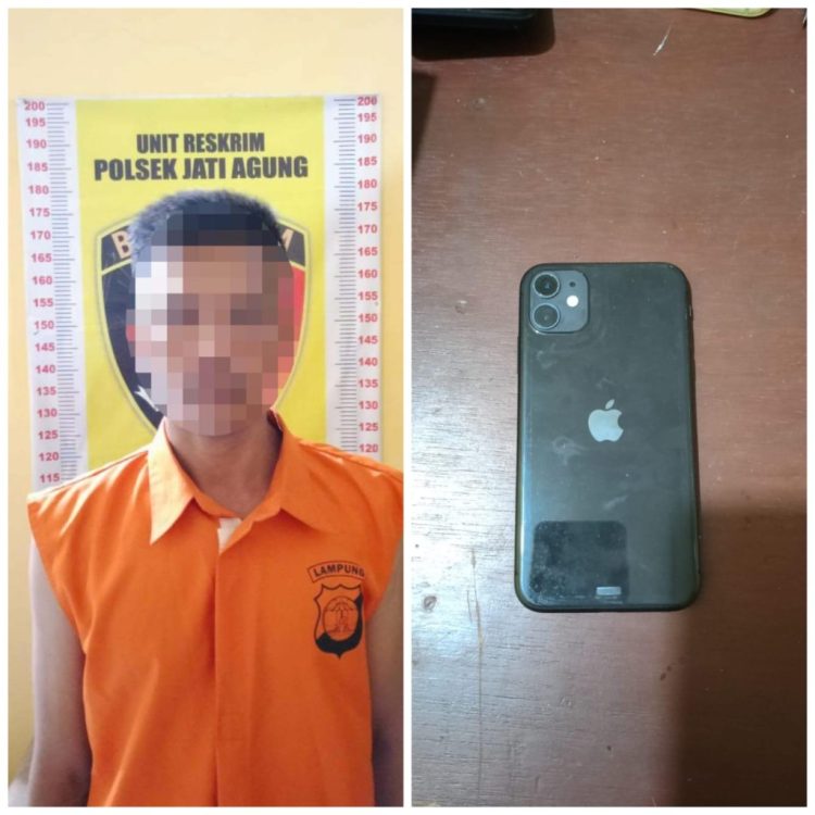 Polsek Jati Agung Tangkap Pelaku Pencurian HP Mahasiswa di Water World
