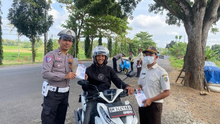 Satlantas Polres Lampung Selatan Gelar Sosialisasi Pemutihan Pajak dan Pengecekan Surat Kendaraan