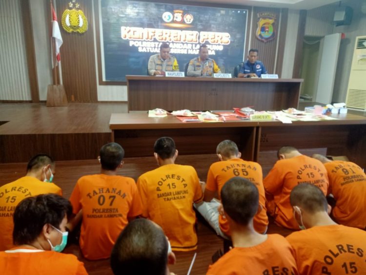Polresta Bandar Lampung Amankan 28 Pelaku Narkoba dalam Sebulan