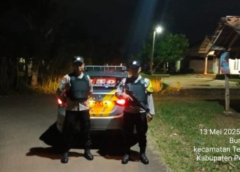 Jaga Malam Tegineneng, Polisi Gelar Patroli Hunting Cegah C3 dan Kejahatan Jalanan
