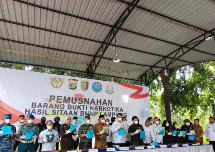 BNNP Lampung Musnahkan 14,9 Kg Sabu, Selamatkan 250 Ribu Jiwa dari Jeratan Narkoba