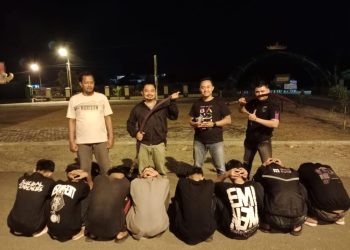 Polres Pringsewu Bekuk 8 Pemuda Pelaku Tawuran, Bongkar Kelompok Gangster “BOM21”