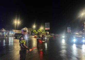 Satlantas Polres Pesawaran Gelar Patroli Malam di Titik Rawan Gedong Tataan, Antisipasi Kemacetan dan Jaga Kamtibmas