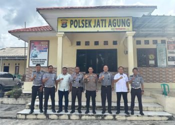 Perkuat Sinergi Cegah Gangguan Keamanan, Lapas Narkotika Bandar Lampung Sambangi Polsek Jati Agung