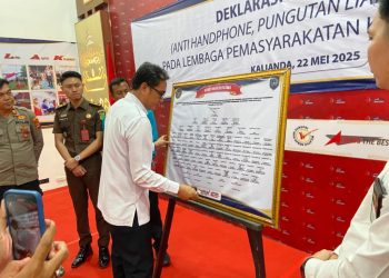 Lapas Kalianda Tegaskan Komitmen Bersih dari Handphone, Pungli, dan Narkoba Lewat Deklarasi Anti Halinar