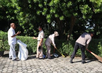 Jelang Peringatan Kenaikan Yesus Kristus, Polres Lampung Selatan Silaturahmi dan Bakti Sosial di Retret Ngisonando Kalianda