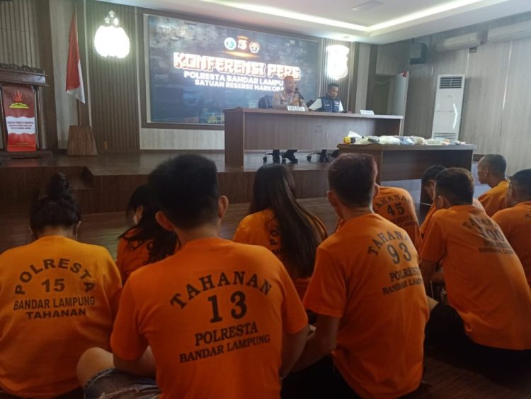 Polresta Bandar Lampung Tangkap 38 Tersangka Narkoba, Kapolresta: Laporkan Jika Ada Aktivitas Mencurigakan