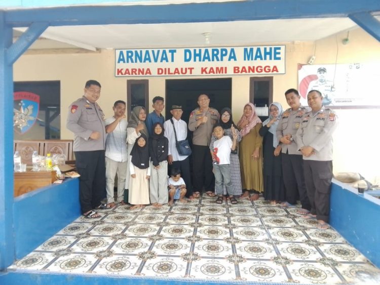 Silaturahmi Haru: Keluarga Korban Tenggelam Sampaikan Terima Kasih kepada Sat Polairud Polres Lampung Selatan