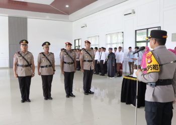 Kapolres Pesawaran Pimpin Sertijab, Tegaskan Komitmen Layanan Humanis dan Presisi