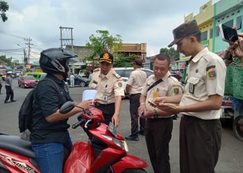 Samsat Wilayah 1 Rajabasa Gelar Razia Gabungan di Dua Titik, Sasar Kendaraan Tunggak Pajak