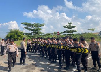 Polres Pesawaran Bersinergi dalam Simulasi Rayonisasi Dalmas Terpadu II di Pringsewu