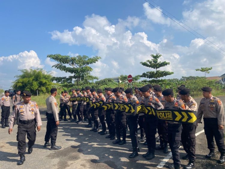 Polres Pesawaran Bersinergi dalam Simulasi Rayonisasi Dalmas Terpadu II di Pringsewu