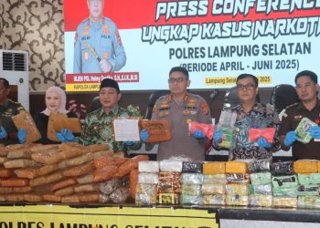 Polres Lampung Selatan Gagalkan Peredaran 396 Kg Narkoba, Selamatkan 876 Ribu Jiwa dari Bahaya