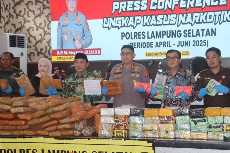 Polres Lampung Selatan Gagalkan Peredaran 396 Kg Narkoba, Selamatkan 876 Ribu Jiwa dari Bahaya