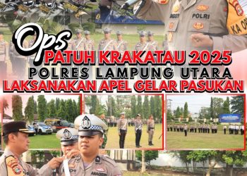 Operasi Patuh Krakatau 2025 Dimulai, Polres Lampung Utara Gelar Apel Pasukan