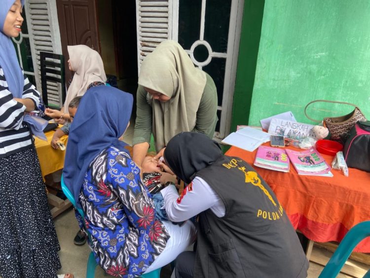 Polres Pesawaran dan Puskesmas Bernung Kolaborasi Gelar Posyandu Balita, Cegah Stunting Sejak Dini