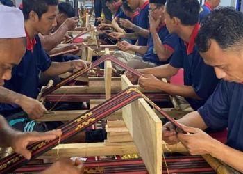 Kain Tapis Binaan Lapas Kalianda Curi Perhatian Diskominfo Lampung Selatan
