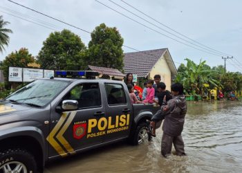 Banjir Landa Sembilan Pekon di Tanggamus, Polres Siaga dan Imbau Warga Waspada