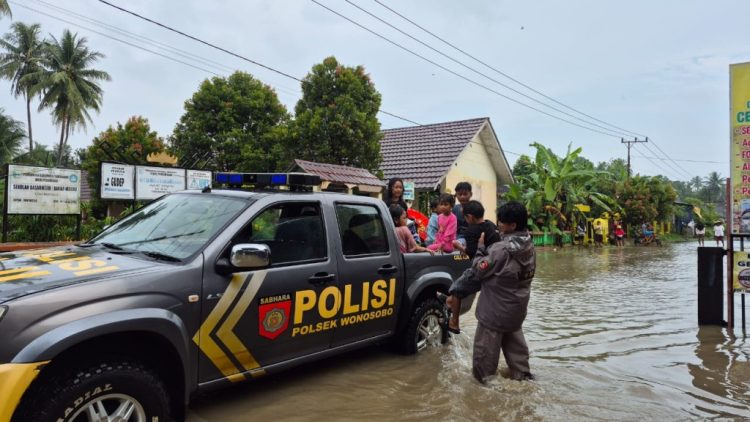 Banjir Landa Sembilan Pekon di Tanggamus, Polres Siaga dan Imbau Warga Waspada