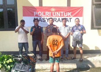 Polsek Wonosobo Bersama Warga Berhasil Lumpuhkan Pelaku Curanmor Bersenjata Tajam di Tanggamus
