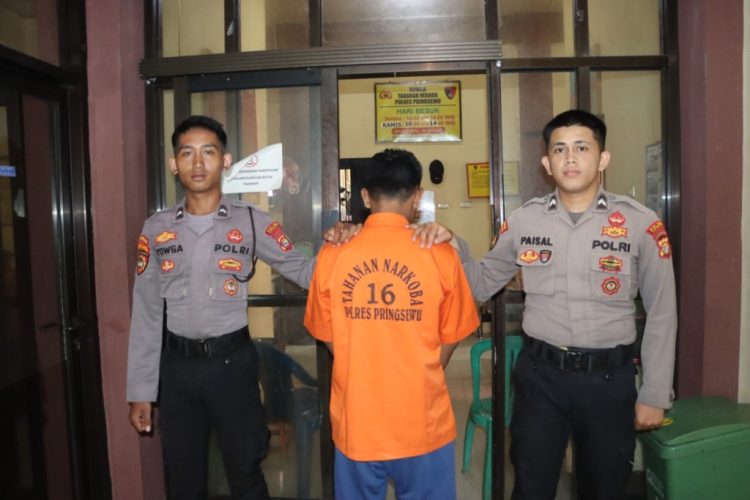 Pria Muda di Pringsewu Ditangkap Polisi Setelah Tiga Bulan Mengedarkan Sabu, Polisi Terus Dalami Jaringan