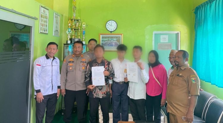 Polsek Talang Padang Mediasi Dugaan Kekerasan Guru MTs di Gisting, Tanggamus Berakhir Damai