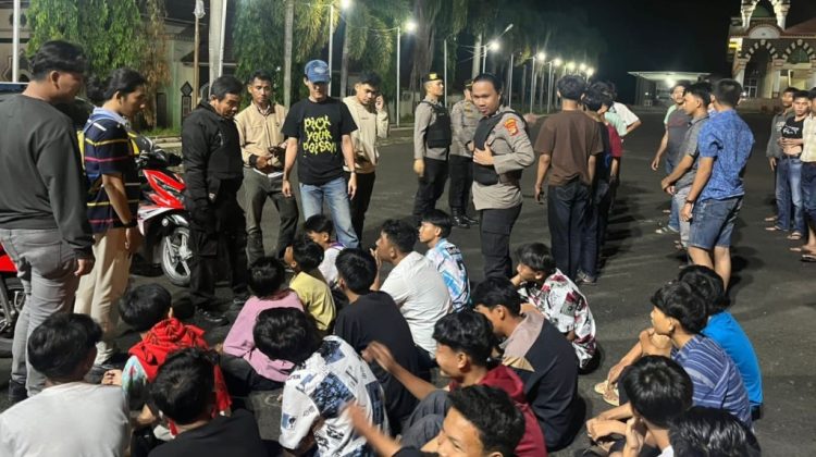 Razia Balap Liar di Islamic Centre Kota Agung, Polres Tanggamus Amankan 27 Motor dan 50 Remaja