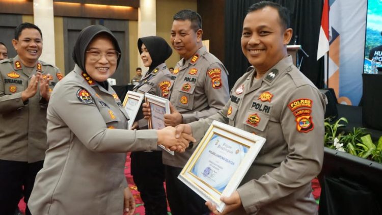 Prestasi Gemilang di Bidang Kehumasan, Polres Lampung Selatan Dominasi Penghargaan Rakernis 2026