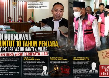 Kasus PT LEB: JPU Minta Uang Pengganti Miliaran Rupiah dari Para Terdakwa