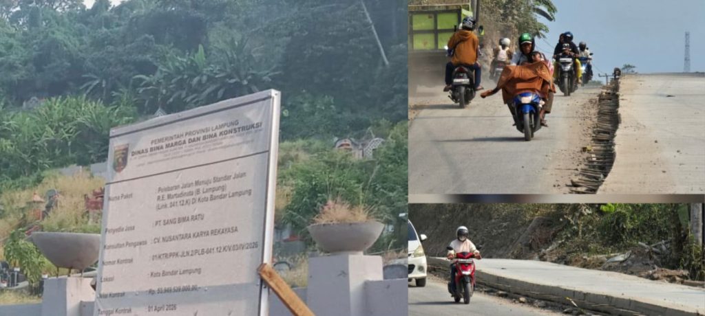 Gubernur Lampung Diminta Turun Tangan, LSM Soroti Keselamatan Proyek Jalan Martadinata